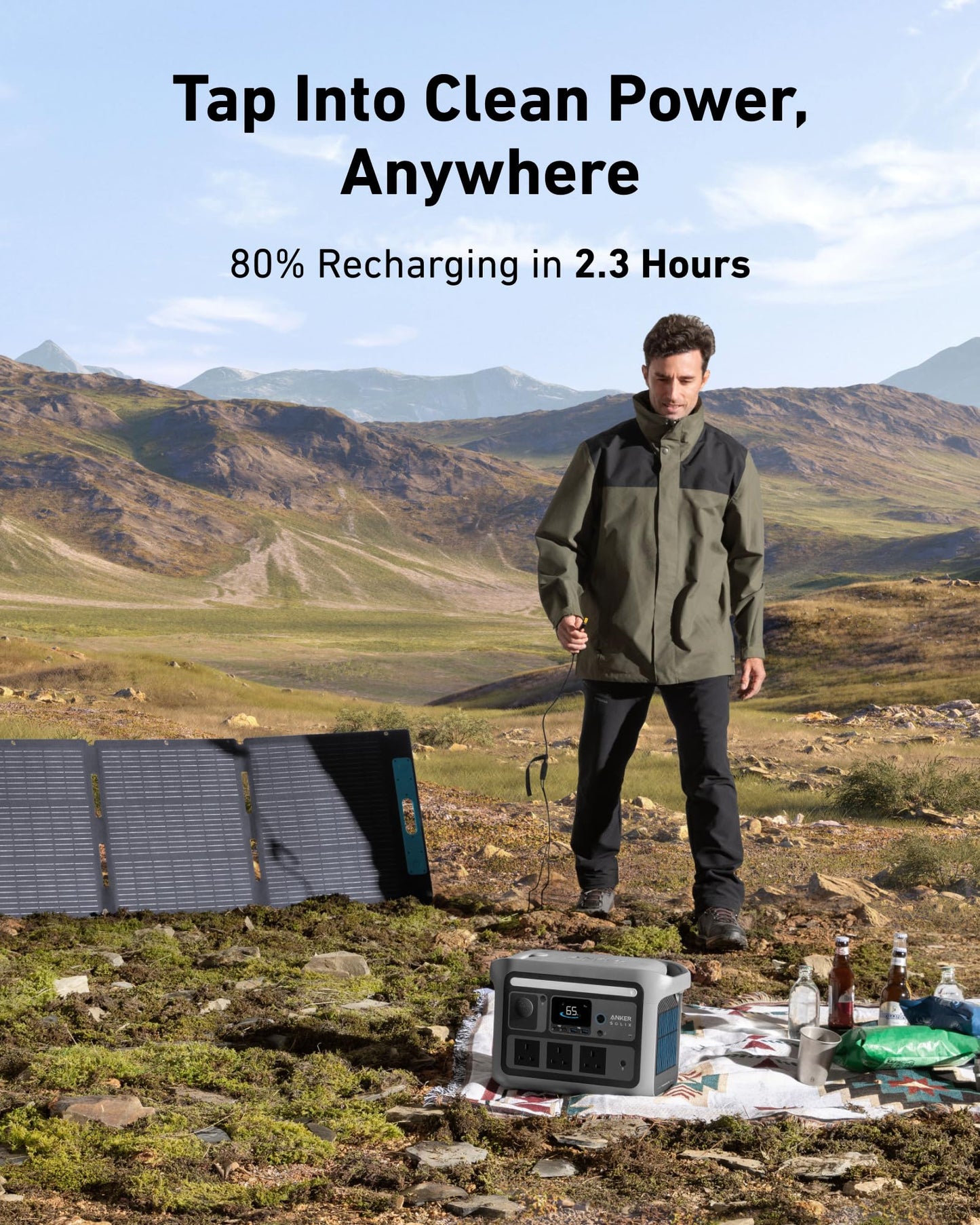 Anker SOLIX <b>C800 Plus</b> Solar Generator + 200W Solar Panel
