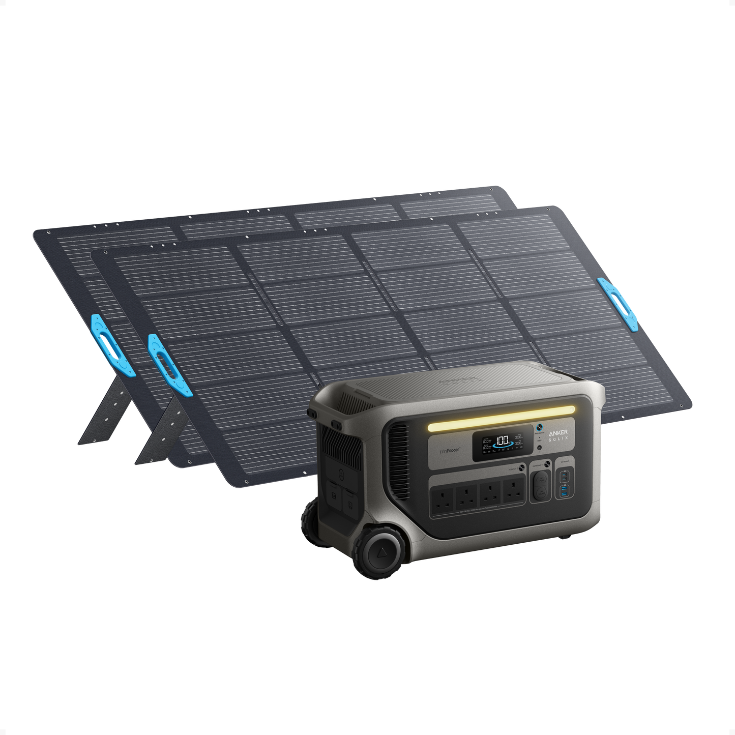 Anker SOLIX F3000 + 2× 400W Portable Solar Panel