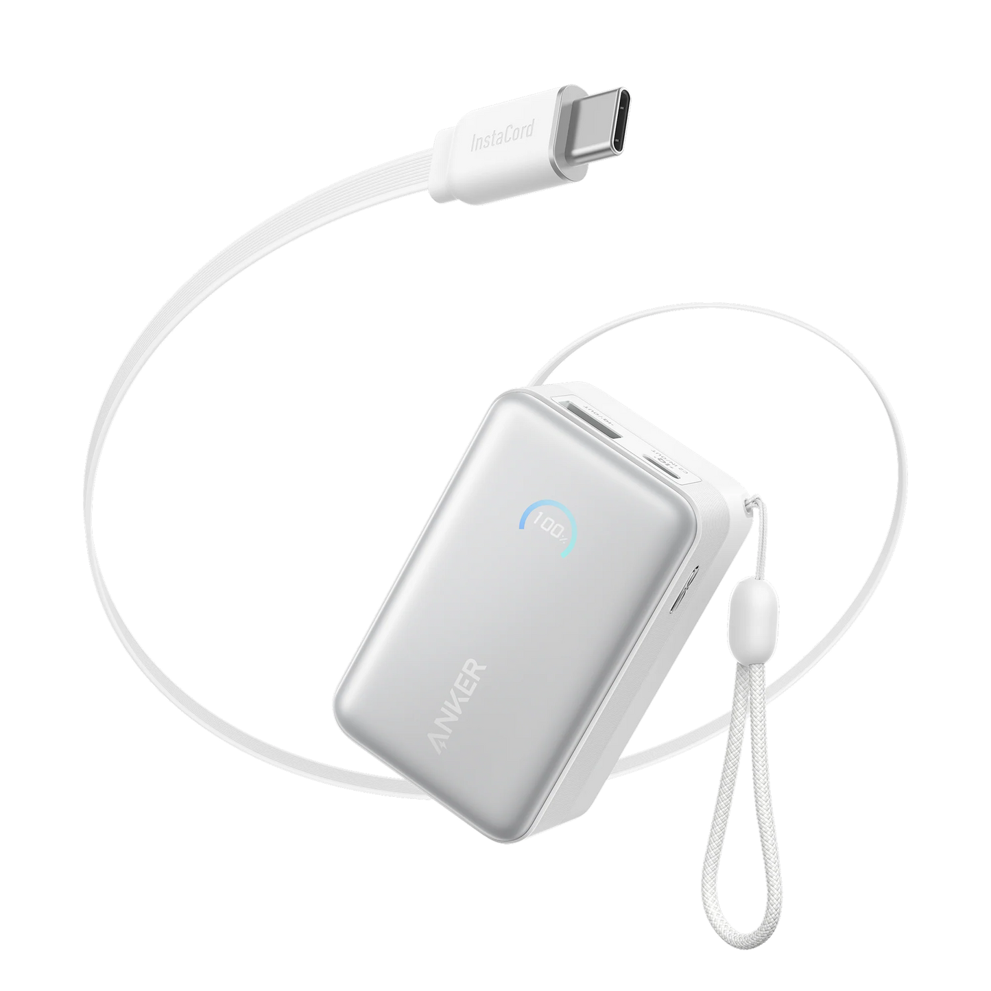 Anker Nano Power Bank (10K, 45W, Built-In Retractable USB-C Cable)(Colour random)
