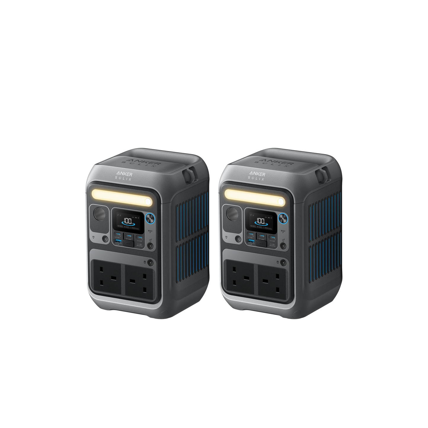 2x Anker SOLIX C300 Portable Power Station