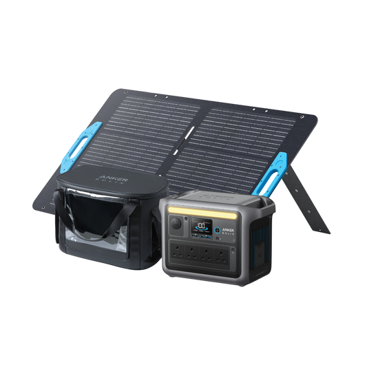 Anker SOLIX C1000 Solar Generator + 100W Solar Panel + Water-Resistant Case
