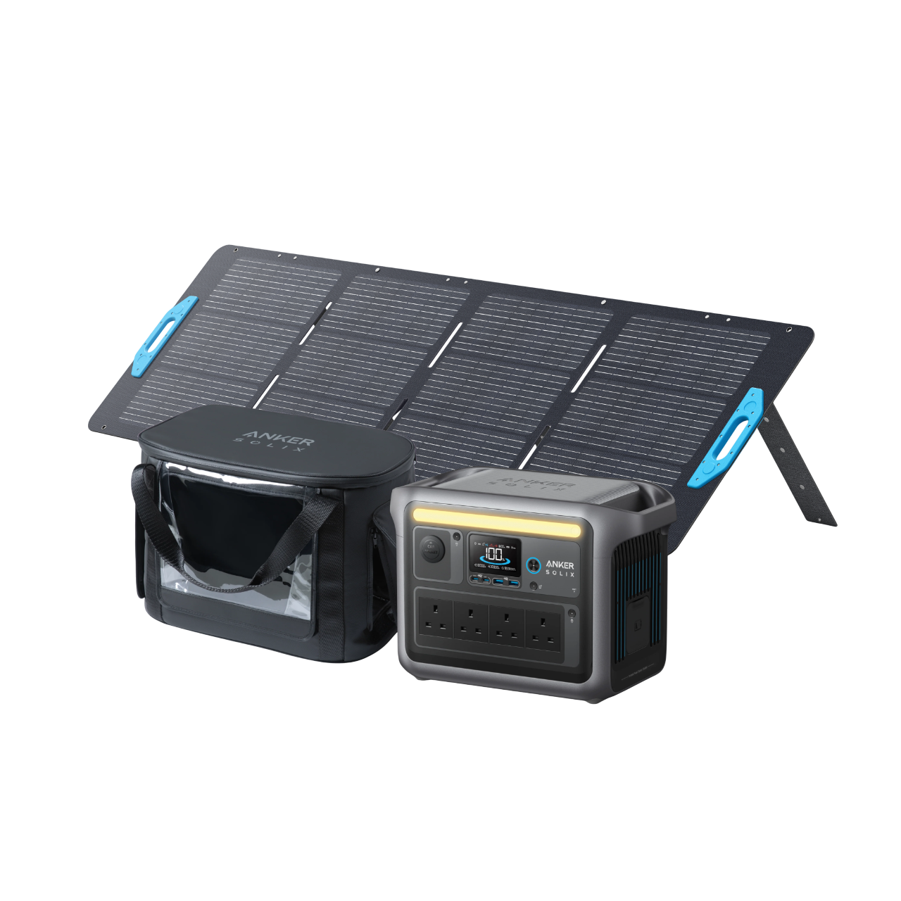 Anker SOLIX C1000 Solar Generator + 200W Solar Panel + Water-Resistant Case