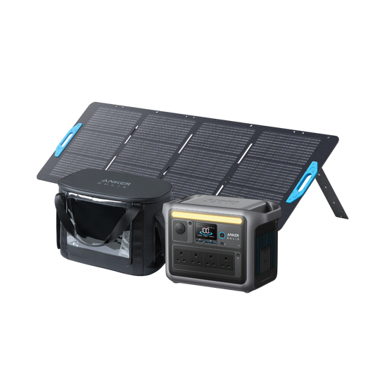 Anker SOLIX C1000 Solar Generator + 200W Solar Panel + Water-Resistant Case