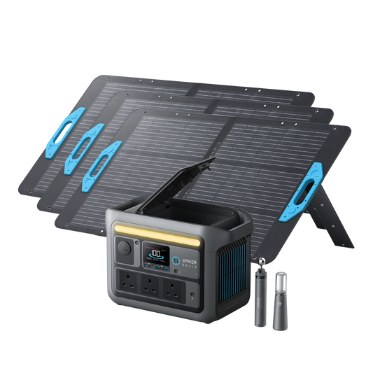 Anker SOLIX <b>C800 Plus</b> Solar Generator + 3x100W Solar Panel