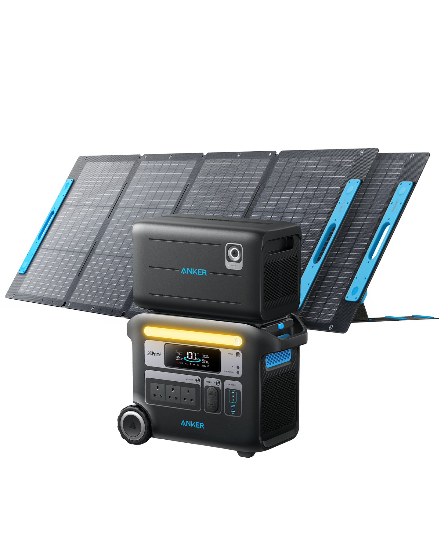 Anker SOLIX <b>F2000</b> + Expansion Battery + 2× 200W Solar Panels