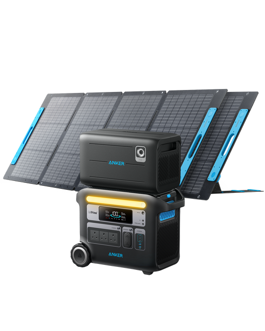 Anker SOLIX <b>F2000</b> + Expansion Battery + 2× 200W Solar Panels