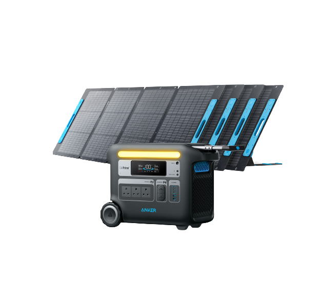 Anker SOLIX <b>F2000</b> Solar Generator + 4× 200W Solar Panels