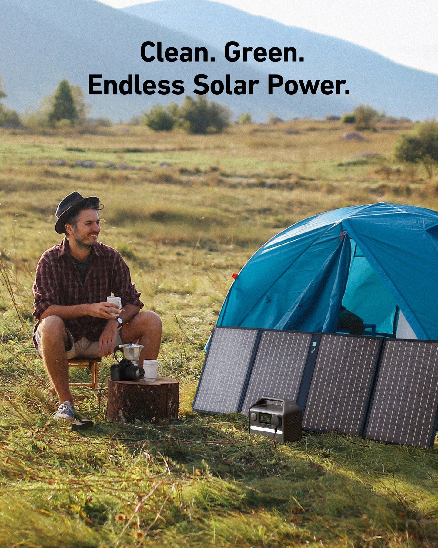 Anker 521 Solar Generator + 100W Solar Panel（oso）